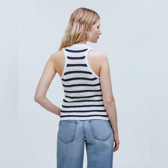 Madewell Crochet-Knit Crewneck Sweater Tank - Size XS - Picture 4 of 6